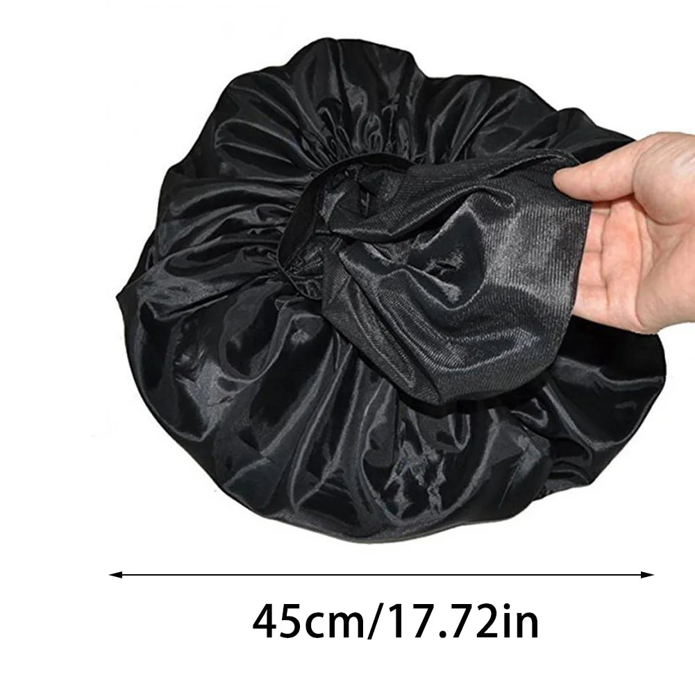 Super Giant Sleep Cap Waterproof Shower Cap Female Hair Care Protect Hair Large Satin Silk Bonnet Sleep Cap