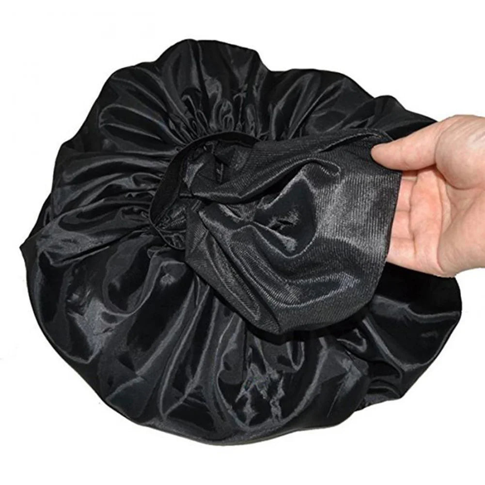 Super Giant Sleep Cap Waterproof Shower Cap Female Hair Care Protect Hair Large Satin Silk Bonnet Sleep Cap