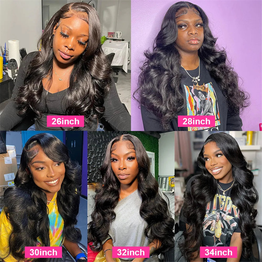 13x4 13x6 HD Body Wave Lace Front Wig Human Hair PrePlucked Brazilian Human Hair HD Lace Frontal Wigs For Women 4x4 Closure Wig